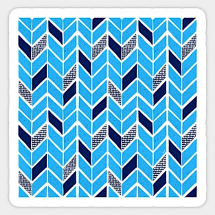 Chevron Pattern - Blue Arrows Sticker